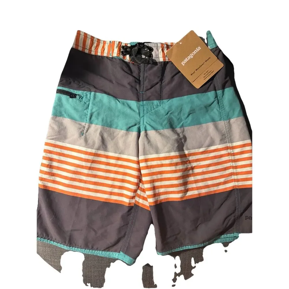 Patagonia Wavefarer Boys Size 8 Board Shorts Swim Trunks